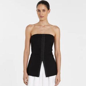 DISSH SUKI BLACK STRAPLESS TOP